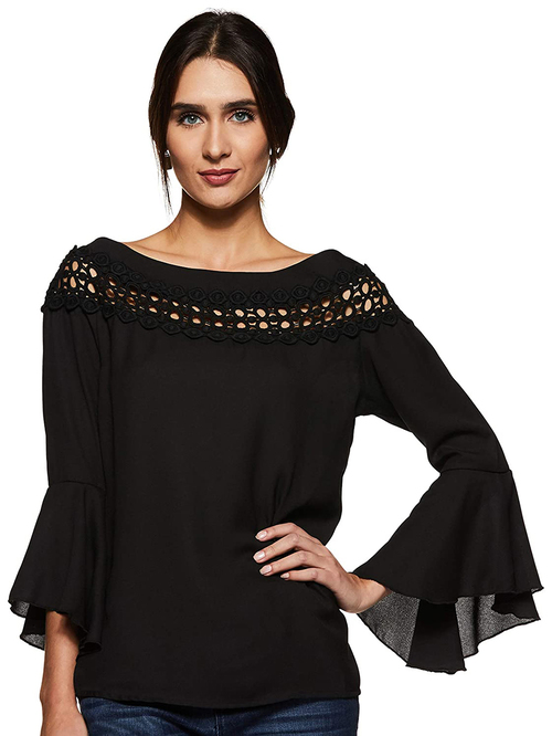 Style Quotient Black Lace Top Price in India