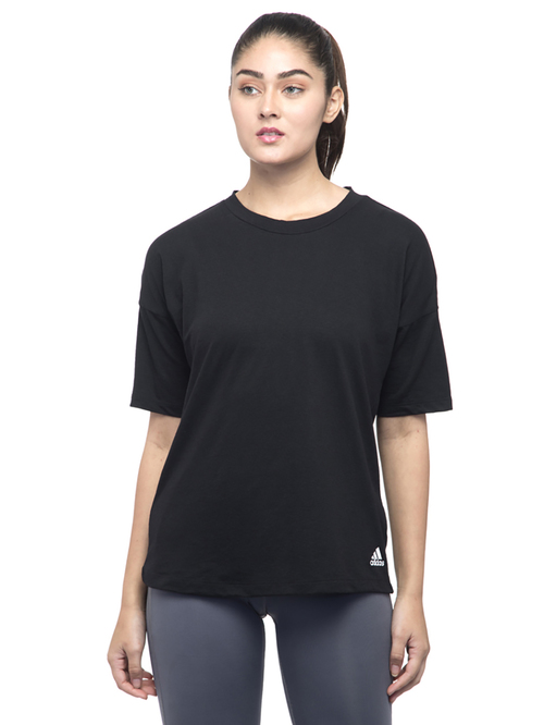 Adidas Black Regular Fit T-Shirt Price in India