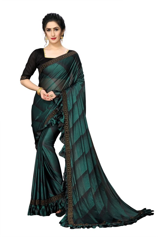 Self Design Fashion Lycra Blend Saree Price in India