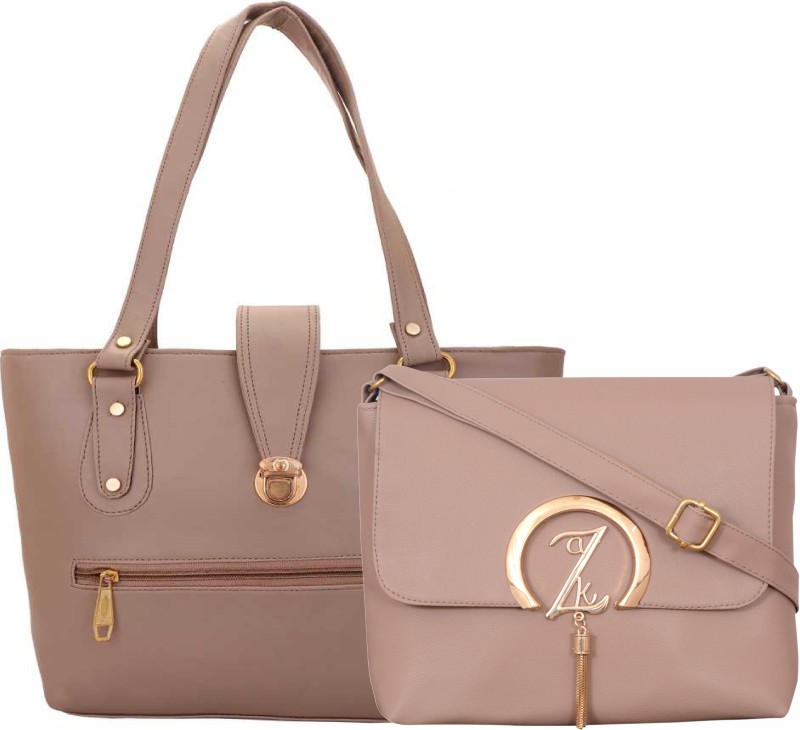 Women Tan Hand-held Bag Price in India