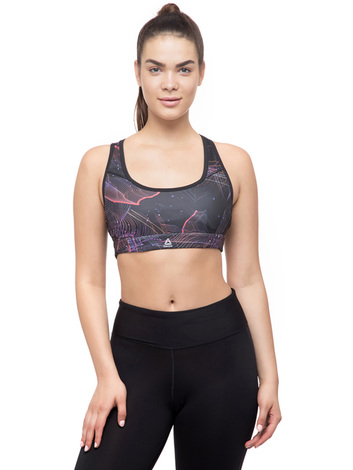 Reebok Black Non Wired Non Padded Sports Bra Price in India