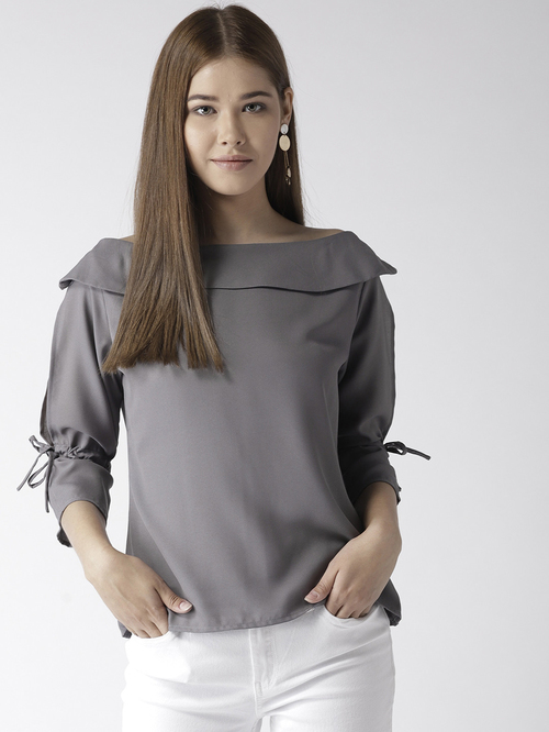 Style Quotient Grey Regular Fit Top Price in India