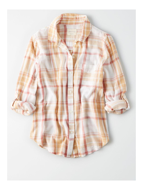 American Eagle Outfitters Yellow Check Shirt Price in India