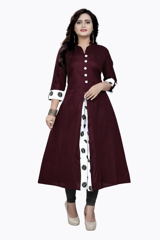 Women Printed Khadi Cotton A-line Kurta Price in India