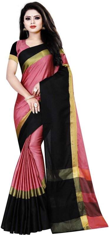 Color Block Fashion Cotton Silk Saree Price in India