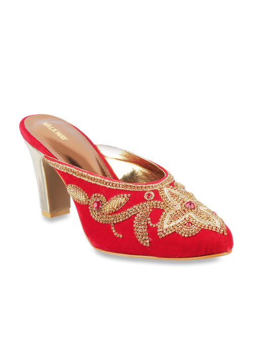 Walkway Red Mule Shoes Price in India