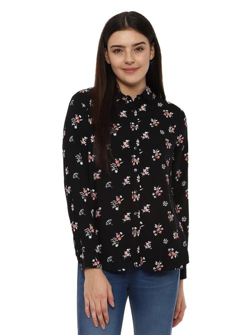 Solly by Allen Solly Black Printed Shirt Price in India