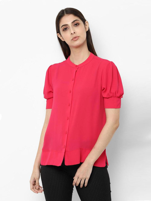 Solly by Allen Solly Pink Regular Fit Shirt Price in India