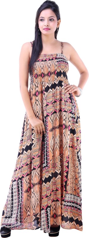 Women Maxi Multicolor Dress Price in India