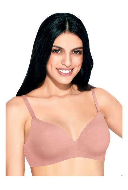 Enamor Pink Non Wired Padded T Shirt Bra Price in India