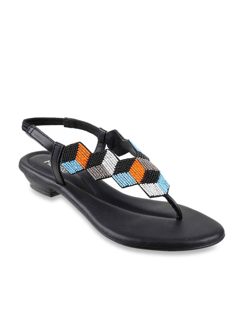 Metro Black Sling Back Sandals Price in India