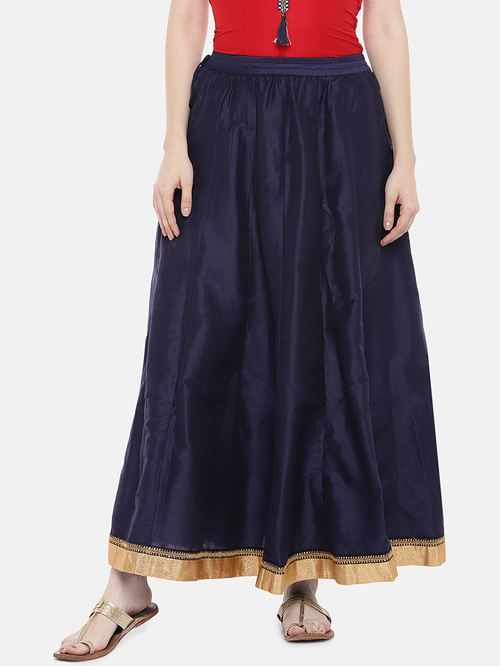 Globus Navy Maxi Skirt Price in India