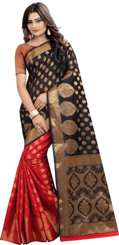 Woven Banarasi Poly Silk Saree Price in India