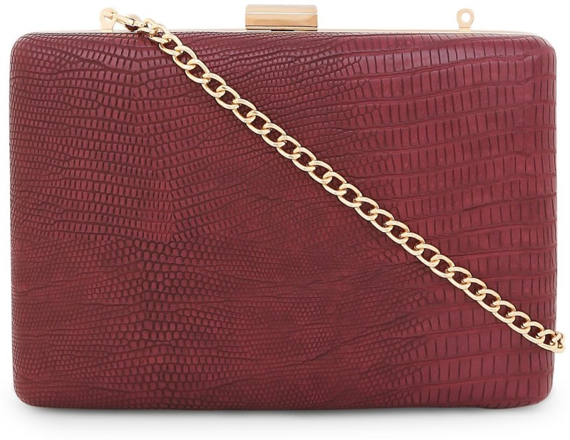 Casual Maroon  Clutch Price in India