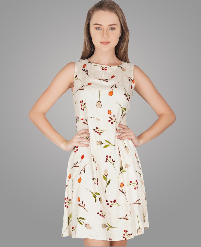 Women A-line White Dress Price in India