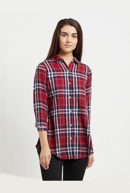 109 F Red Checks Shirt Price in India