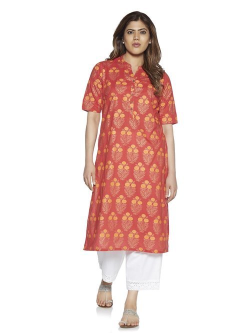 Diza curve by Westside Coral Floral Printed A-Line Kurta Price in India
