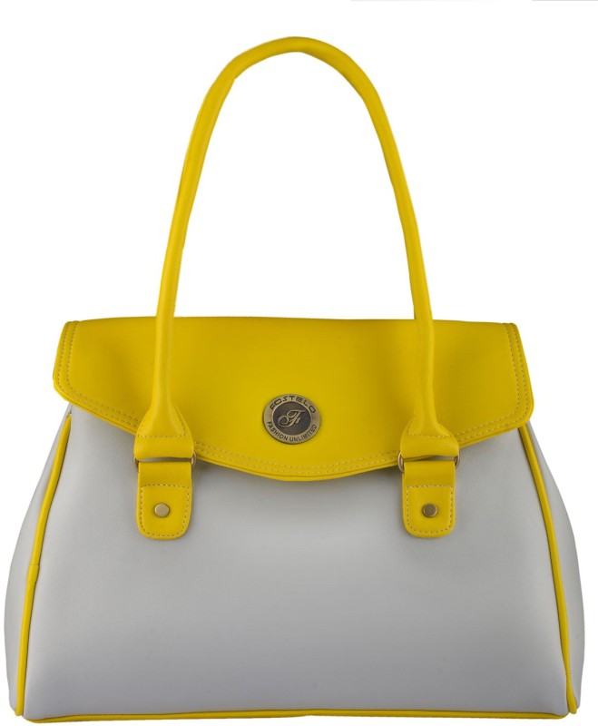 Women Grey, Yellow Shoulder Bag Price in India