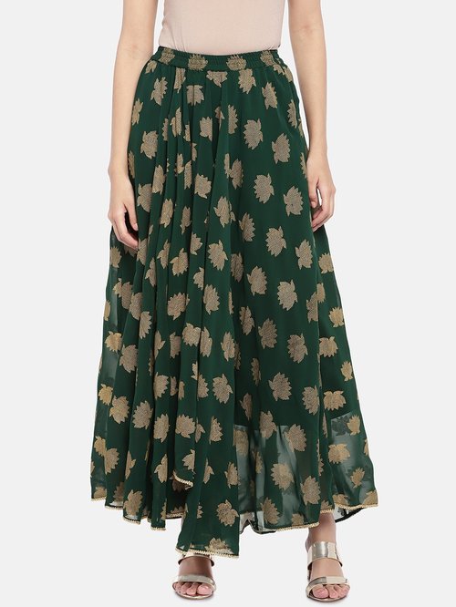 Globus Green Printed Skirt Price in India