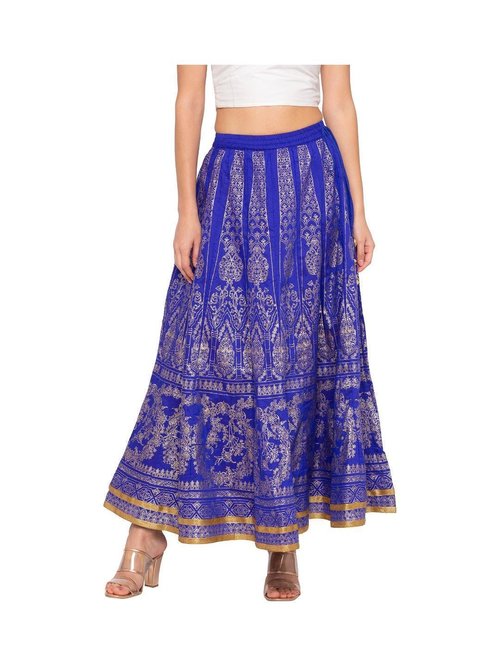 Globus Blue Printed Skirt Price in India