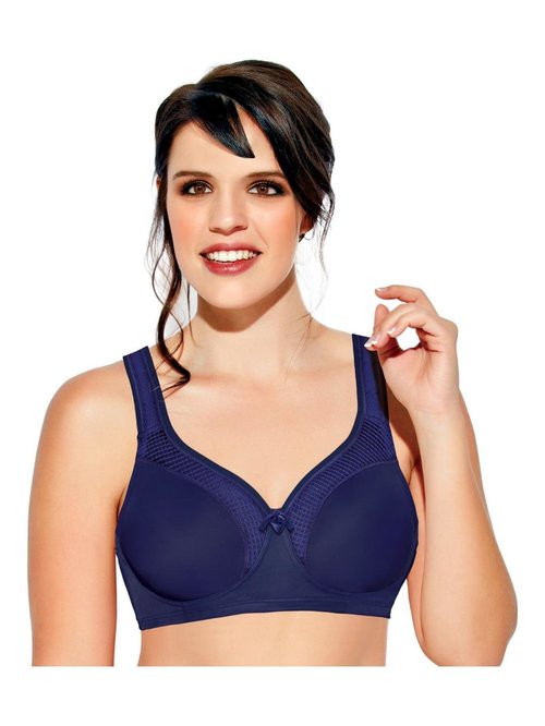 Enamor Navy Non Wired Non Padded T-Shirt Bra Price in India, Full