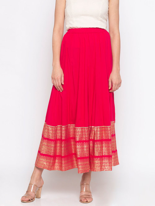 Globus Fuchsia Printed Skirt Price in India