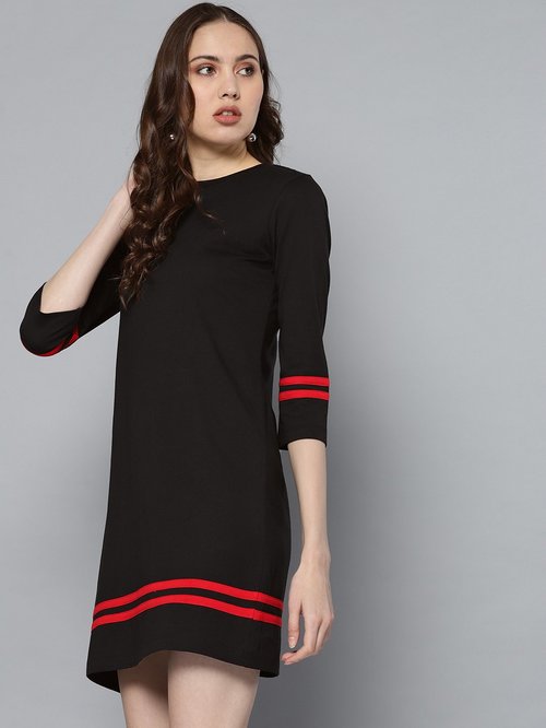 Street 9 Black Above Knee Dress Price in India