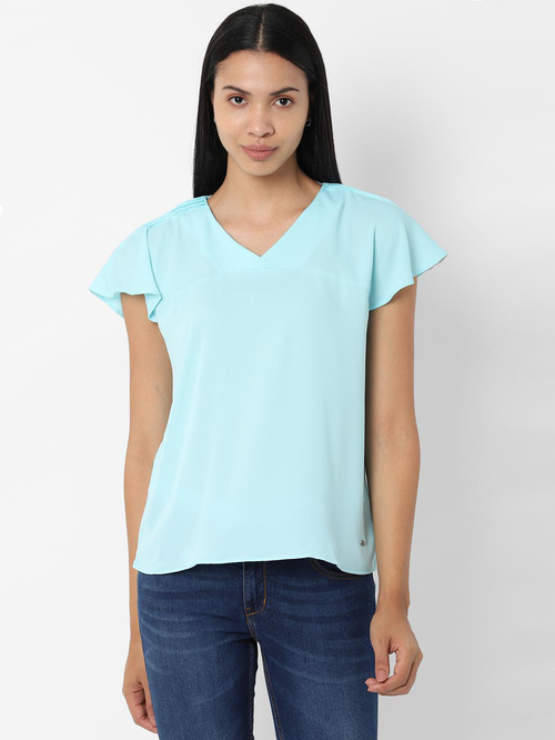 Solly by Allen Solly Blue Regular Fit Top Price in India