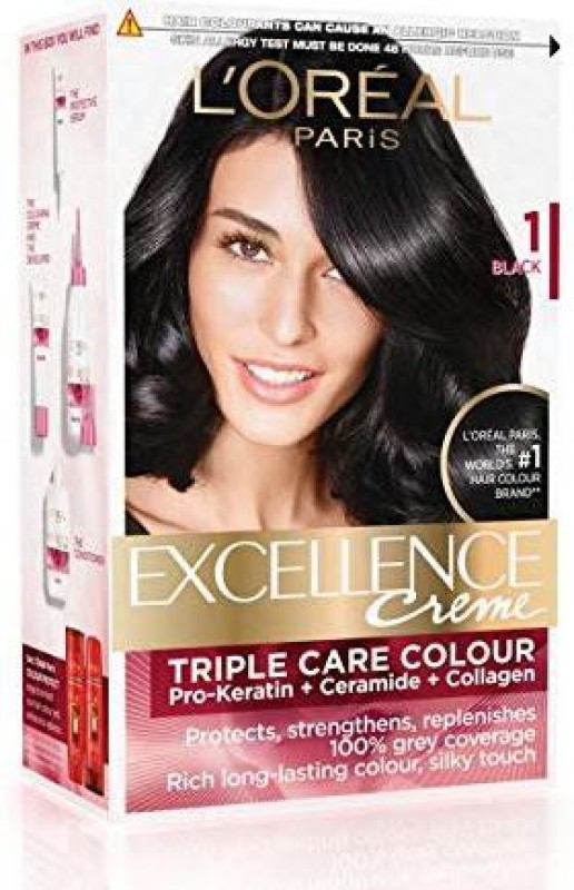 L'OREAL PARIS Excellence Creme , 1 Black Price in India