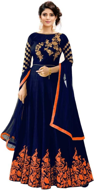 Women Gown Orange Dress Price in India