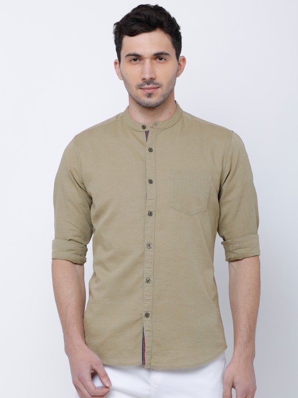 Men Solid Casual Shirt Price in India