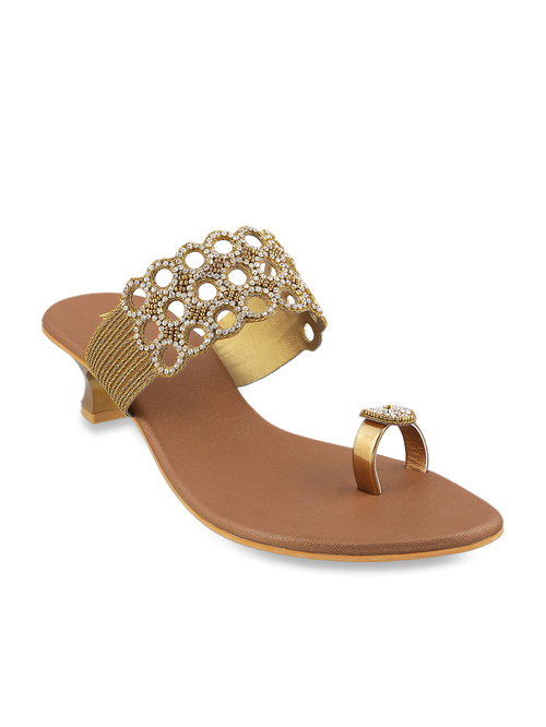 Walkway Antique Gold Toe Ring Sandals Price in India