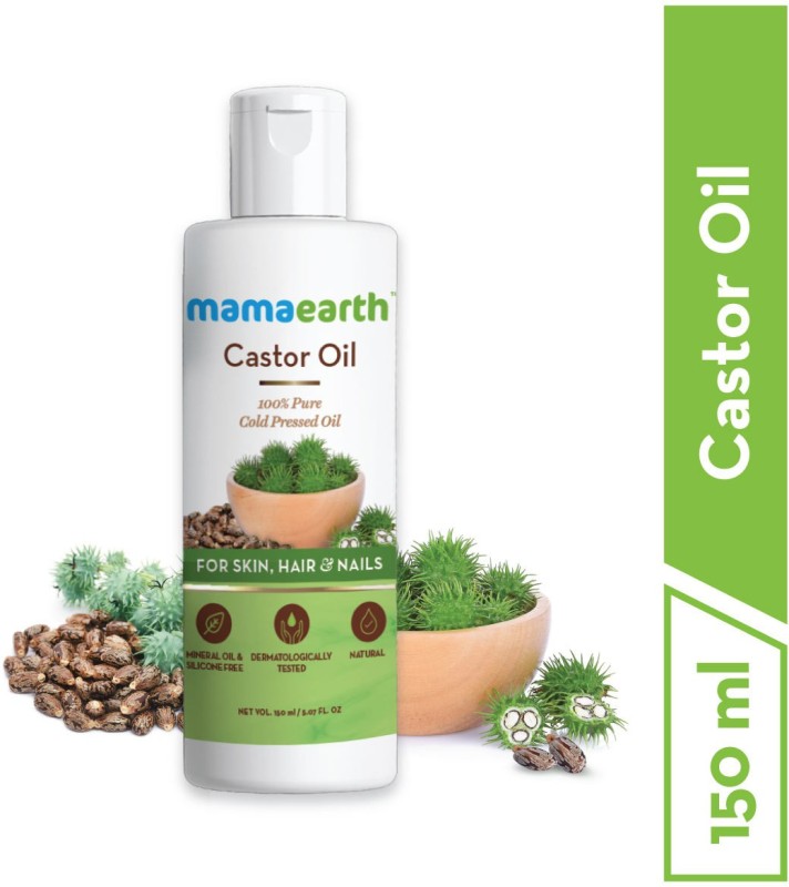 Mamaearth 100% Pure Castor Oil, Cold Pressed, To Support Hair Growth Hair Oil Price in India