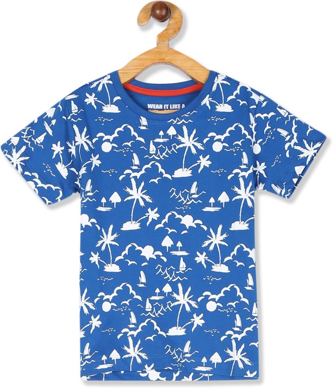 Boys Printed Pure Cotton T Shirt Price in India