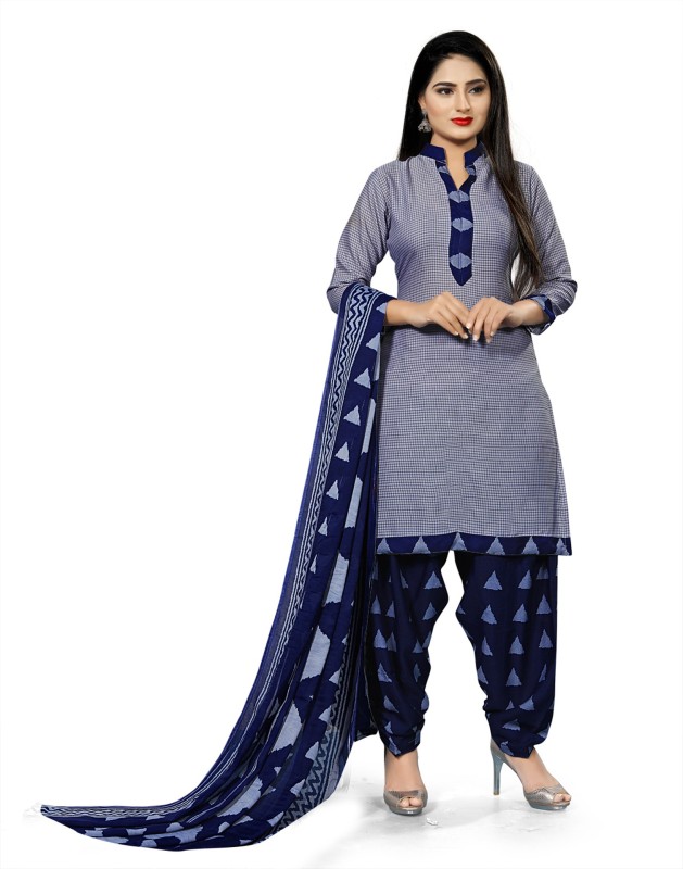 Saara Cotton Geometric Print, Printed Salwar Suit Material Price in India