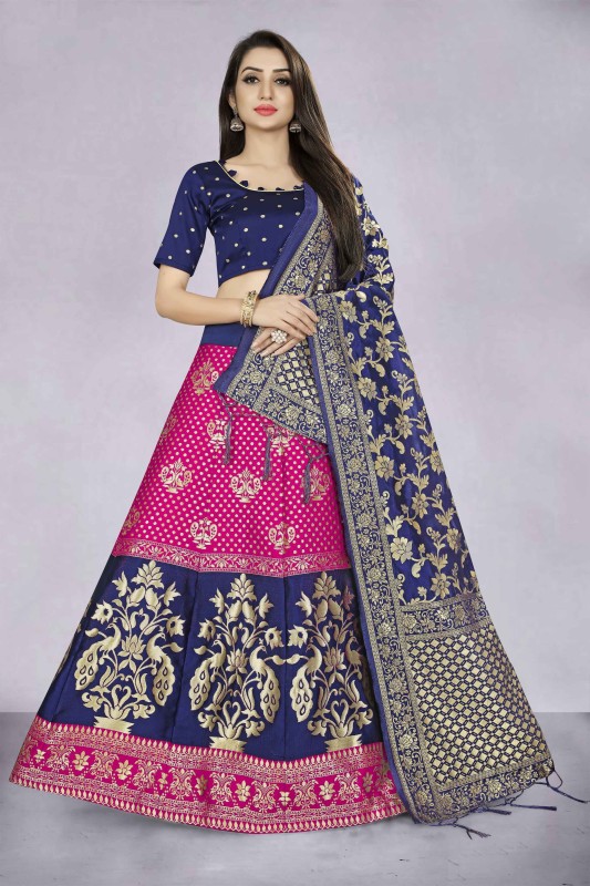 Embellished Semi Stitched Lehenga Choli Price in India