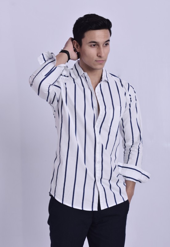 Men Striped Casual Spread Shirt Price in India