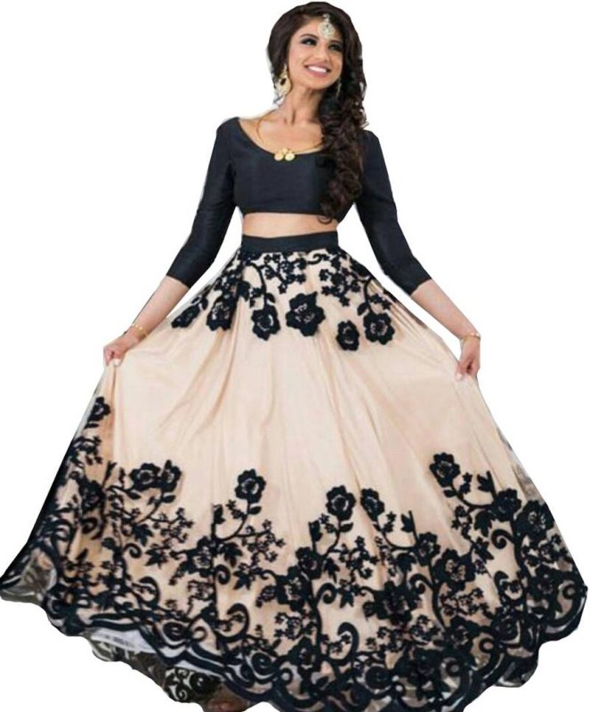 Embroidered Semi Stitched Lehenga Choli Price in India