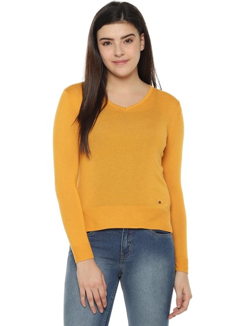 Solly by Allen Solly Yellow Regular Fit Top Price in India