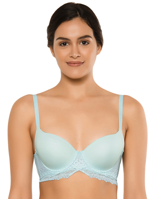 Wacoal Blue Under-Wired Padded Seamless Bra Price in India