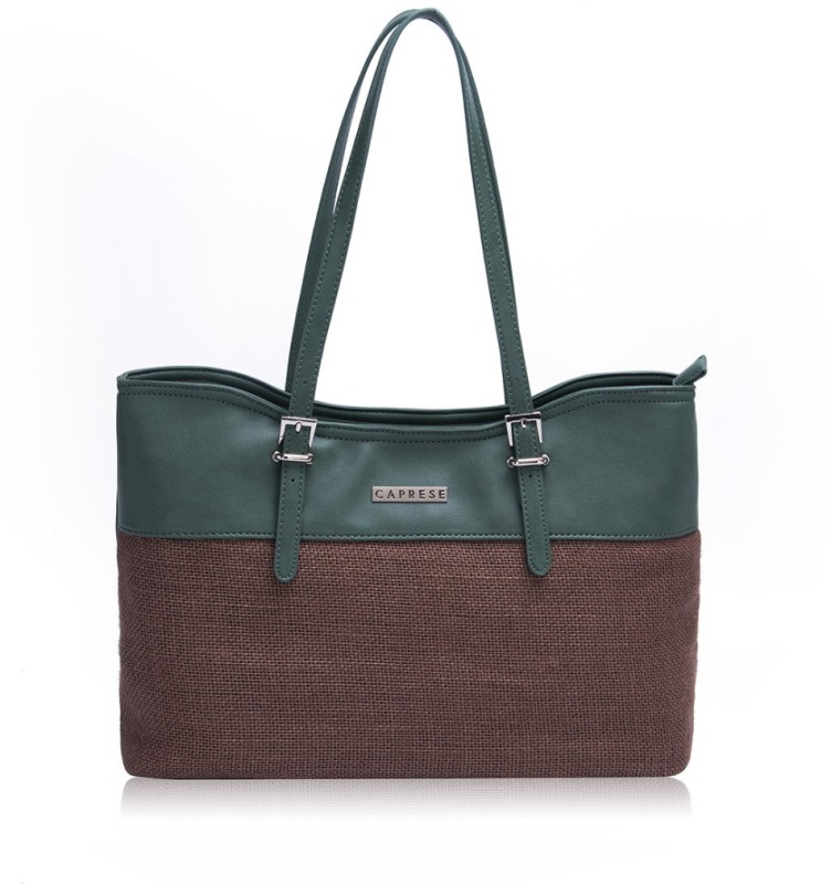 Women Green, Brown Tote Price in India