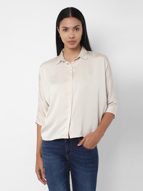 Solly by Allen Solly White Regular Fit Shirt Price in India