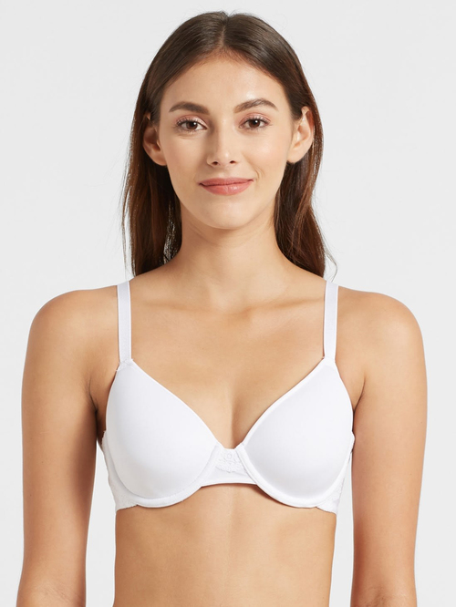 Jockey White Non Padded Under Wired FE43 T-Shirt Bra Price in India