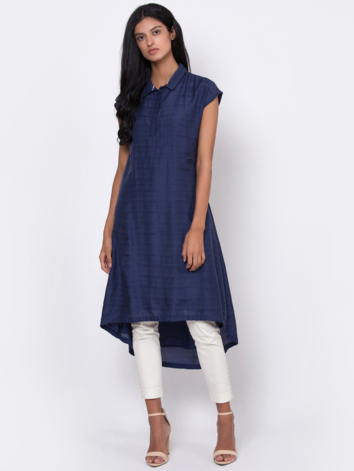 Rooted Blue Striped Tunic Price in India