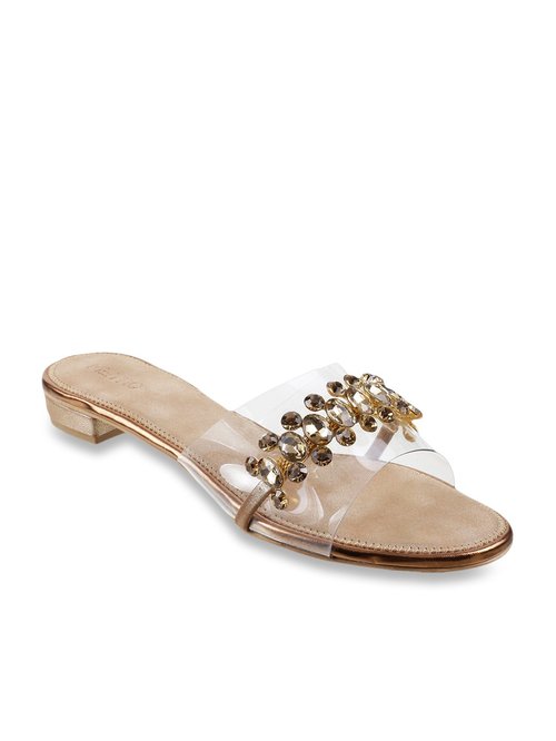 Metro Antique Gold Ethnic Sandals Price in India