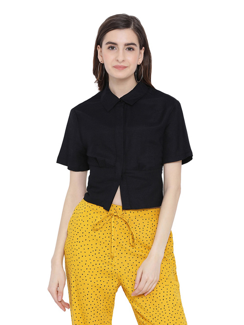 Oxolloxo Black Missandra Chic Shirt Price in India