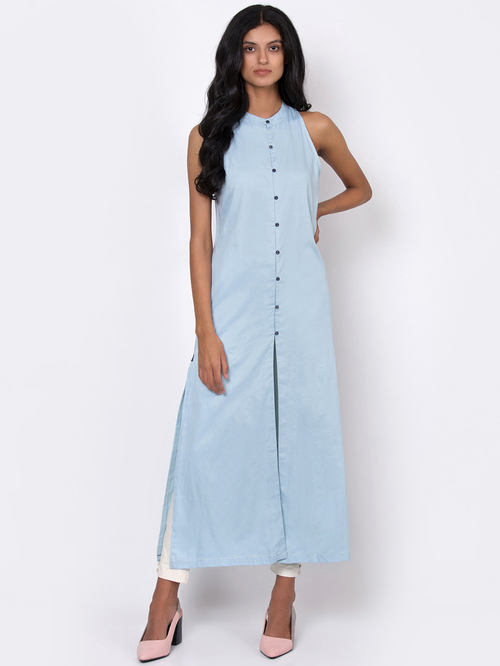 Rooted Blue Regular Fit Tunic Price in India