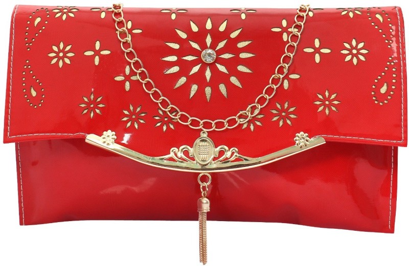 Casual Red  Clutch Price in India