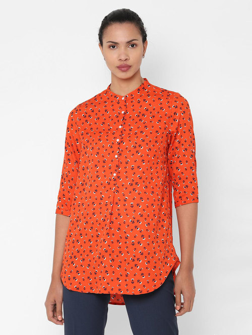 Solly by Allen Solly Orange Printed Tunic Price in India