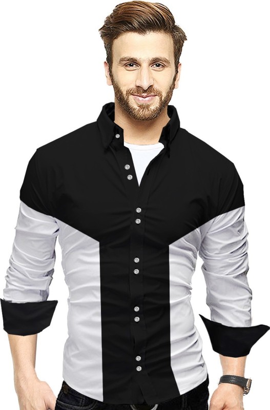 Men Color Block Casual Shirt Price in India